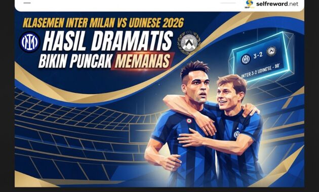 Klasemen Inter Milan vs Udinese 2026 Hasil Dramatis Bikin Puncak Memanas