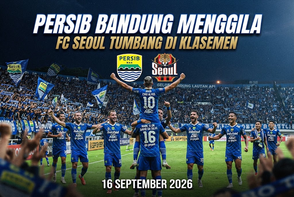 Persib Bandung Menggila FC Seoul Tumbang di Klasemen 16 September 2026