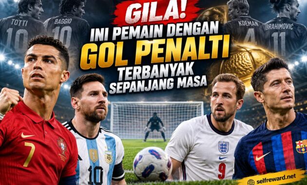 Gila! Ini Pemain dengan Gol Penalti Terbanyak Sepanjang Masa