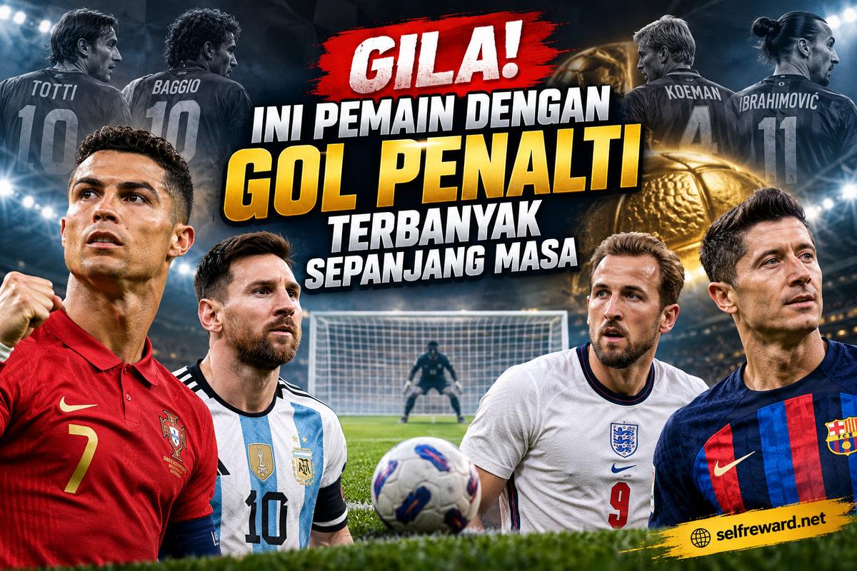 Gila! Ini Pemain dengan Gol Penalti Terbanyak Sepanjang Masa