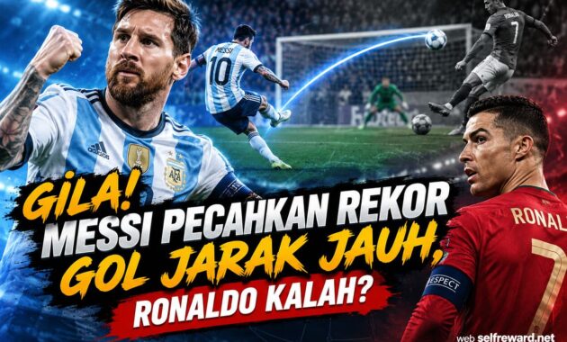 Messi Pecahkan Rekor Gol Jarak Jauh, Ronaldo Kalah?
