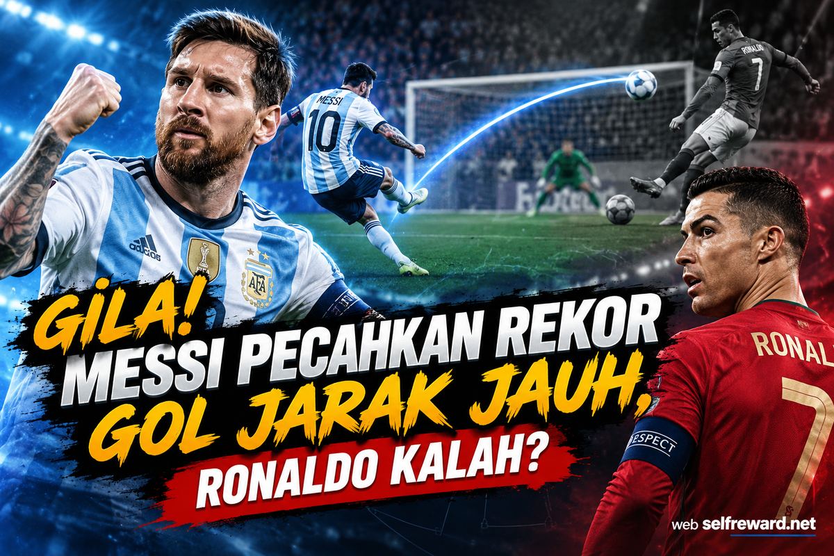 Messi Pecahkan Rekor Gol Jarak Jauh, Ronaldo Kalah?